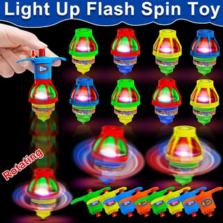 24 Pack Kids Party Favors Stuffers LED Light Up UFO Spinning Glow in The Dark Party Supplies,Glow In The Dark Sticks Party Supplies Set,LED UFO Spinning Light Up Toys