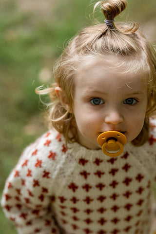 Bibs Pacifier Size 1 - Baby 0-6M (2pcs) - Ivory/Blush