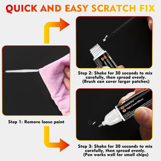 DORPETLY Touch Up Paint for Cars, Easy & Quick Auto Car Paint Scratch Repair, Two-In-One Automotive Car Touch Up Scratch Remover Pen for vehicles, Erase Car Scratches, 0.4oz (Black-1pcs)