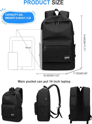 VECAVE Lightweight Casual Laptop Backpack Purse for Women,Travel Backpack with laptop compartment