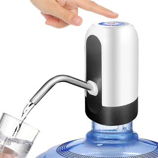 SKY-TOUCH 5 Gallon Water Bottle Pump, USB Charging Portable Electric Water Pump for for for 2-5 Gallon Jugs USB Charging Portable Water Dispenser for Office, Home, Camping, Kitchen and etc,Black