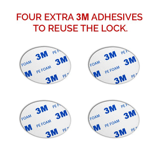 HavenHause Pack of 2 Refrigerator Fridge Lock - Child Safety Lock for Freezer, Cabinet, Drawers, Door - Black by