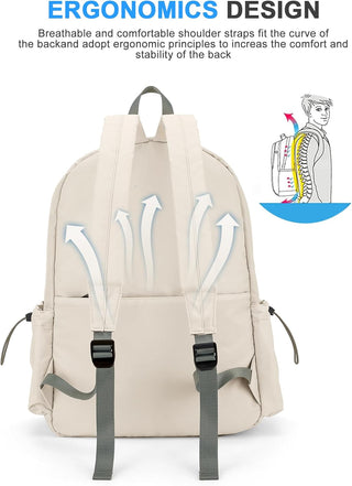 VECAVE Lightweight Casual Laptop Backpack Purse for Women,Travel Backpack with laptop compartment