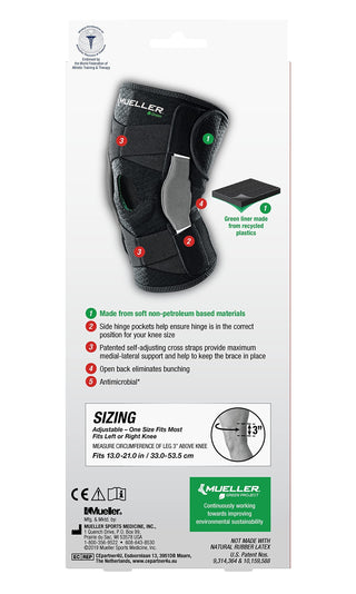 Mueller Adjustable Hinged Knee Brace Support 6455