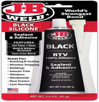 J-B Weld 31319 Black RTV Silicone Sealant and Adhesive - 3 oz.