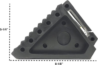 Maxxhaul 70472 Solid Rubber Heavy Duty Black Wheel Chock 2-Pack, 8" X 4" X 6"