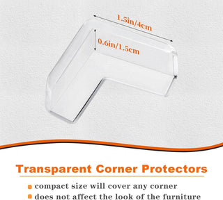 Gudui ‎SHOWAY Corner Guards (12 Pack) Clear Protectors | High Resistant Adhesive Gel Best Baby Proof Stop Child Head Injuries Tables, Furniture & Sharp Corners Proofing (L-Shaped).