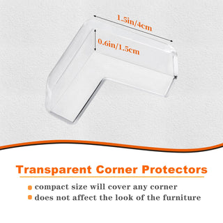 Gudui ‎SHOWAY Corner Guards (12 Pack) Clear Protectors | High Resistant Adhesive Gel Best Baby Proof Stop Child Head Injuries Tables, Furniture & Sharp Corners Proofing (L-Shaped).