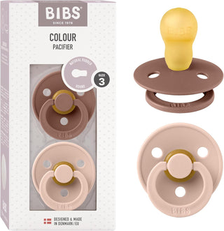 Bibs Pacifier Size 1 - Baby 0-6M (2pcs) - Ivory/Blush