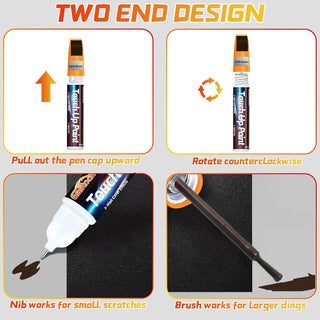 Galitoon Grey Touch Up Paint Pen for Cars, Car Paint Scratch Repair, Two-In-One Car Touch Up Paint Fill Paint Pen, Quick & Easy Solution to Repair Minor Automotive Scratches 0.8 fl oz