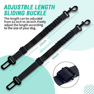 Luncpcihe Dog Seat Belt,2-Piece Set Retractable Dog Car Seatbelts Adjustable Pet Seat Belt for Vehicle Nylon Pet Safety Seat Belts Heavy Duty & Elastic & Durable Car Harness for Dogs