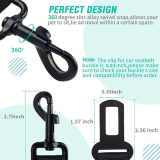 Luncpcihe Dog Seat Belt,2-Piece Set Retractable Dog Car Seatbelts Adjustable Pet Seat Belt for Vehicle Nylon Pet Safety Seat Belts Heavy Duty & Elastic & Durable Car Harness for Dogs