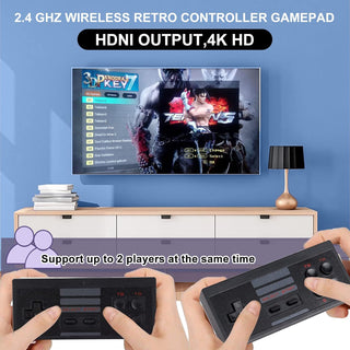 Wireless Mini Retro Game Console, 1500 Classic Games Handheld Classic Video Games Console Portable Gaming Device Compact Gaming Console with 2 Wireless Controllers for Family Fun Entertainment