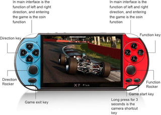 lilistore 5.1inch X7 Plus Video Game Console Handheld Game Players Double Rocker 8GB Memory Built in 1000 Games MP5 Game Controller