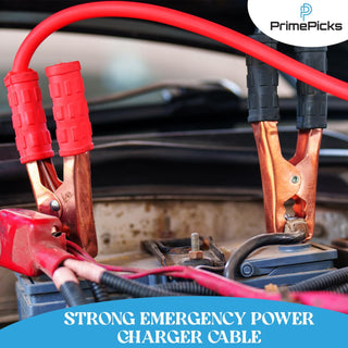 PrimePicks™ 3000 AMP Heavy Duty Jumper Cables for Car Battery, Double Layer Copper Coating | 12V Car Battery Booster Jumper Emergency Cable
