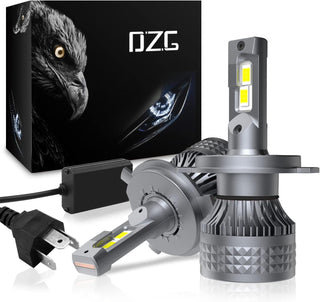 DZG H8 H9 H11 LED Headlight Bulbs 6500K Super Bright LED Bulb High Low Beam Halogen Replacement LED Headlights Conversion Kit, 2 Pack