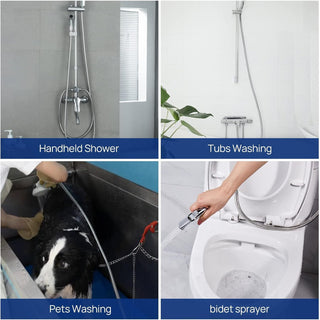 JOMOO Shower Hose for Hand Showerhead, Flexible Stainless Steel Handheld Shower Hose 47 Inches 1.2 Meters Extra Long Chrome Handheld Shower Head Hose With Brass Coupler
