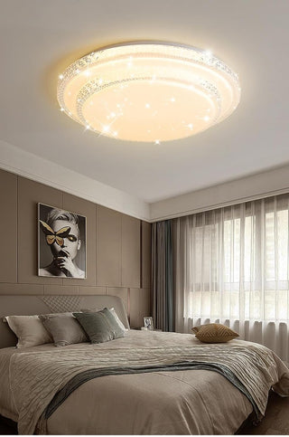HUA QIANG WANG LED Flush Mount Ceiling Light,60W 3-Color Changeable Ceiling Lamp,Round Modern Ceiling Lighting Fixture for Living Room Dining Room Bedroom Kitchen Island(40cm)