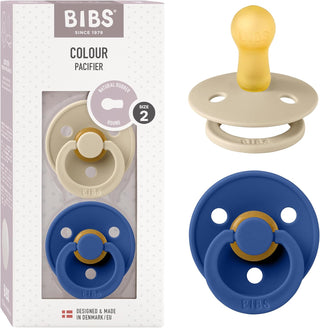 Bibs Pacifier Size 1 - Baby 0-6M (2pcs) - Ivory/Blush