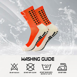 Yufree Men's Soccer Socks Anti Slip Non Slip Grip Pads for Football Basketball Sports Grip Socks, 4 Pair