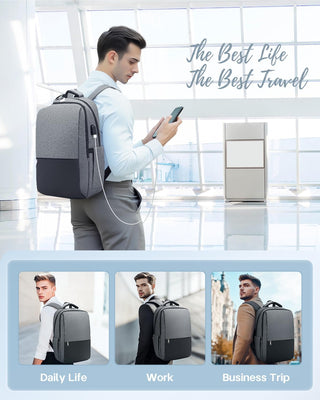 Besttravel Laptop Backpack Men's Work for 15.6 Inch Notebook, Water-Repellent School Backpack for Work, Outdoor, Travel, Camping