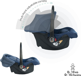 MOON Bibo Infant/Baby/Kids Travel Car Seat With Full Body Support CUShion Rear Facing_Seat Carry Cot AdjUStable Canopy Suitable For 0 Months+0 13 Kg Brown