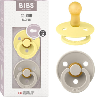 Bibs Pacifier Size 1 - Baby 0-6M (2pcs) - Ivory/Blush