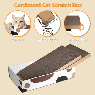 Mumoo Bear Cat Scratching Board Lounger Sofa Bed, Reversible Pads - Premium Cardboard Construction