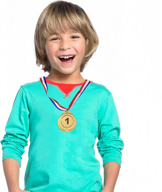 BoodLo 3 Pcs Number Medals Metal Gold Silver Bronze Award Medals with Ribbon Lockets Winner Rewards Children Sports Competition Prizes 2 inches