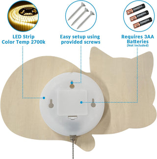 Cloud Light - Floating Cloud Wall Lamp For Nursery | Cute Floating Cloud Lamp For Kids Bedroom | Battery-operated Hanging Cloud Night Lights | Cloud Lights For Bedroom | Cloud Lamp For Baby Nursery