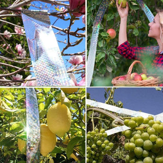 Goodern Bird Repellent Deterrent Reflective Scare Tape Double Sided Bird Repellent Tape for Keeping Away Unwanted Birds for Garden and Farm (350 FT/4.8CM)