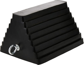 Maxxhaul 70472 Solid Rubber Heavy Duty Black Wheel Chock 2-Pack, 8" X 4" X 6"