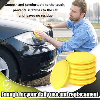 PODDU Microfibre Polishing Sponge, 10pcs Car Wax Applicator Detailing Applicator Pads for Waxes Polishes Paint Cleaner Auto Polish Machine Hand Polishing Sponge, 10 * 2cm