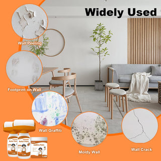 Wall Mending Agent Wall Repair Paste Kit: Drywall Repair Putty, Safe Wall Repairing Ointment，Wall Crack Repair Cream with Scraper, for Wall Wood Plaster Surface Repair, Easy to Fill (100g x2 Sets)