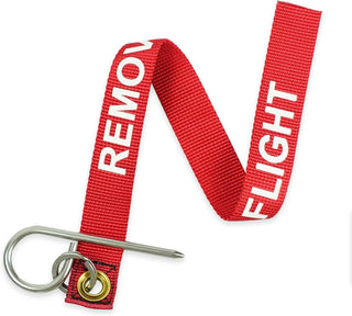 MAUHOSO Remove Before Flight Key Chain,Government Issue Military Surplus Red/White Key Ring USA air force Military