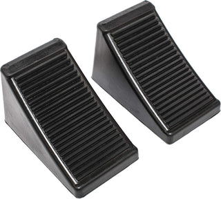 Maxxhaul 70472 Solid Rubber Heavy Duty Black Wheel Chock 2-Pack, 8" X 4" X 6"
