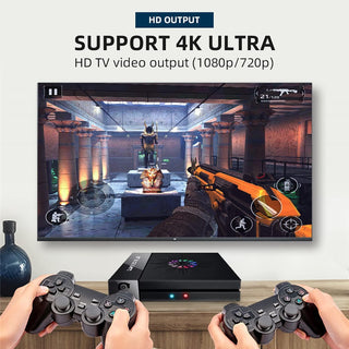 4K HD Family TV Video Game Console Retro Wireless X6S Magic Game Box Plus 128GB 10000+ Games For PSP N64 PS1 CPS Game Stick