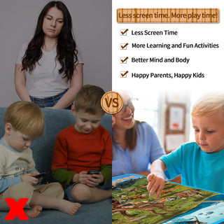 Interactive Dinosaur Poster - Electronic Interactive Educational Talking Poster Learn Names & Sounds & Facts & Games of Dinosaur Learning Toys for Toddlers, Boys and Girls Ages 3-5