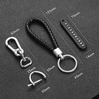 YIGNI Car Keychain Accessories with Key Ring & Anti-Lost D-Ring Key Chain Holder Clip for Men and Women, â€‹Metal Keychain Car Fob, Black