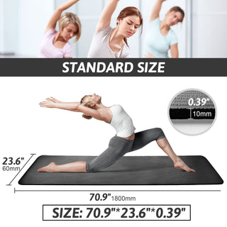 SKY-TOUCH Yoga Mat Non Slip, Yoga Mat with Strap Included 10mm Thick Exercise Mat Ideal for HiiT, Pilates, Yoga and Many Other Home Workouts