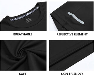 Gaiatiger 3 Pack Men T-Shirt Quick Dry Work Shirts Moisture Wicking Active Athletic Training Short Sleeve Tops