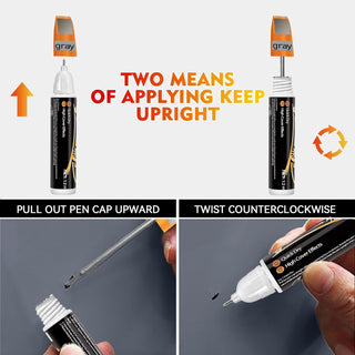 DORPETLY Touch Up Paint for Cars, Easy & Quick Auto Car Paint Scratch Repair, Two-In-One Automotive Car Touch Up Scratch Remover Pen for vehicles, Erase Car Scratches, 0.4oz (Black-1pcs)