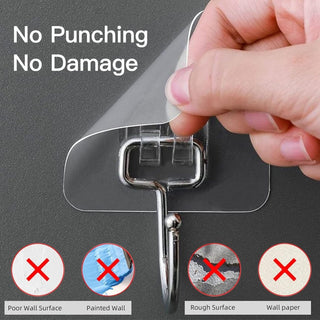 ZALCOON 6 PCS Mop Broom Holder Wall Mount - Mop Holder Self Adhesive Broom Hanger for Home Garage Garden Laundry Room Storage, Kitchen Tools Organizer