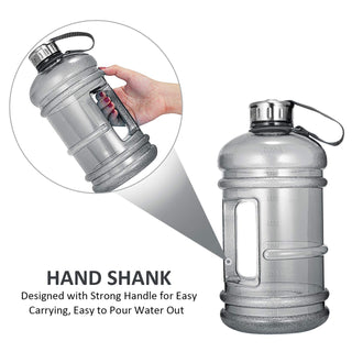 Vaupan Half Gallon Big Water Bottle, 2.2L/73 OZ Large Leak Proof Sports Jug with Handle, Huge BPA Free PETG Plastic Wide Mouth Drinking Container Flask for Fitness Gym Biking Travel Outdoor Water Jug