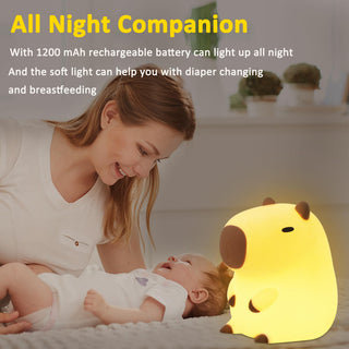 OkiyiD Duck Night Light, Cute Duck Gifts for Girl, Duck Lamp Gifts Dorm Decor Lamp for Nursery, ABS+SIL, Touch Control, Portable and Rechargeable Dimmable, Birthday Gifts for Boys Girls (DoDo Duck)