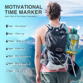 GIFUBOWA 3l Goal Large Water Bottle with Handle BPA Free Leakproof Motivational Big Sports Capacity Drink Jug