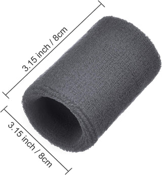 6 Pack Wrist Sweatbands Tennis Wrist Bands Absorbent Sweatbands for Football Basketball Running Athletic Sports and Working Out