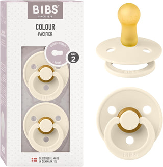 Bibs Pacifier Size 1 - Baby 0-6M (2pcs) - Ivory/Blush