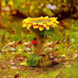 TOMVAES Bird Bath Bowl for Home Garden Wild Bird Food Storage Multi-Purpose Bird Tray Outdoors Standing Handmade Resin Wild Bird Feeders Tree-shaped Butterfly Feeder Fountain with Pedestal