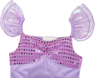 WonderBabe Little Girl Mermaid Princess Dresses Ariel Costume for Grils Birthday Party Halloween Cosplay Outfit with Accessories